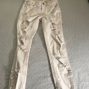 Love fire distress jeans